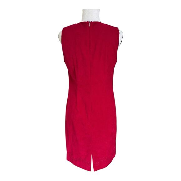 Northern Reflections Red Sleeveless Ponte Fit & Flare Dress Size 4 - Picture 3 of 7